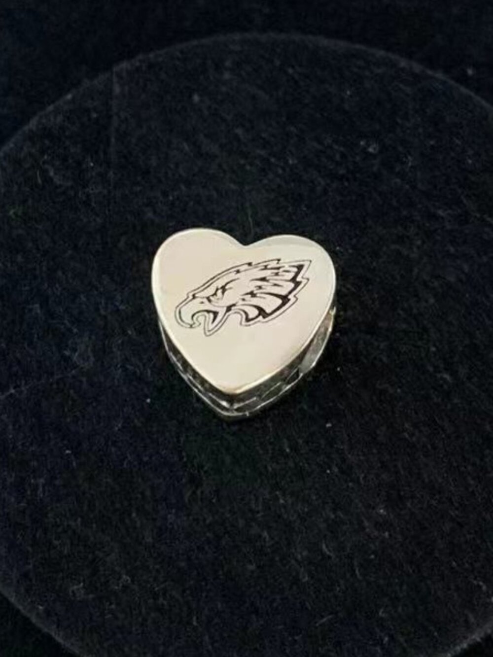 Pandora Philadelphia Eagles NFL Logo Charm Heart Bead S925